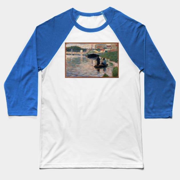 View of the Seine Baseball T-Shirt by GeorgesSeurat